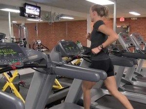 krista schultz on treadmill