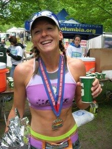 Krista Schultz Triathlon Finish