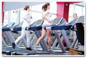 running on treadmill