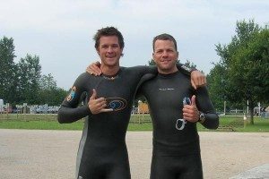 Bevan and David at Challenge Roth Practice Swim