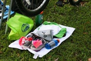 transition area at luray triathlon