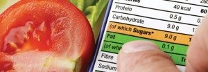 reading nutrition label