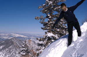 david glover running in snow