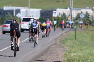 cyclists on highway 36 in boulder 70.3